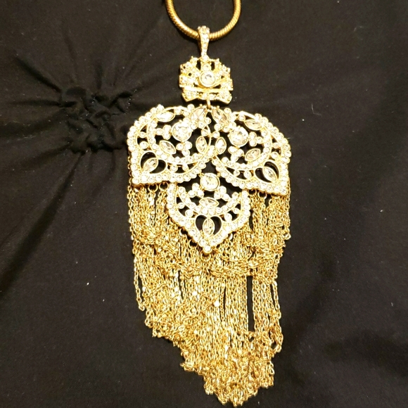 Rhinestone leaf rope chain - Picture 1 of 5
